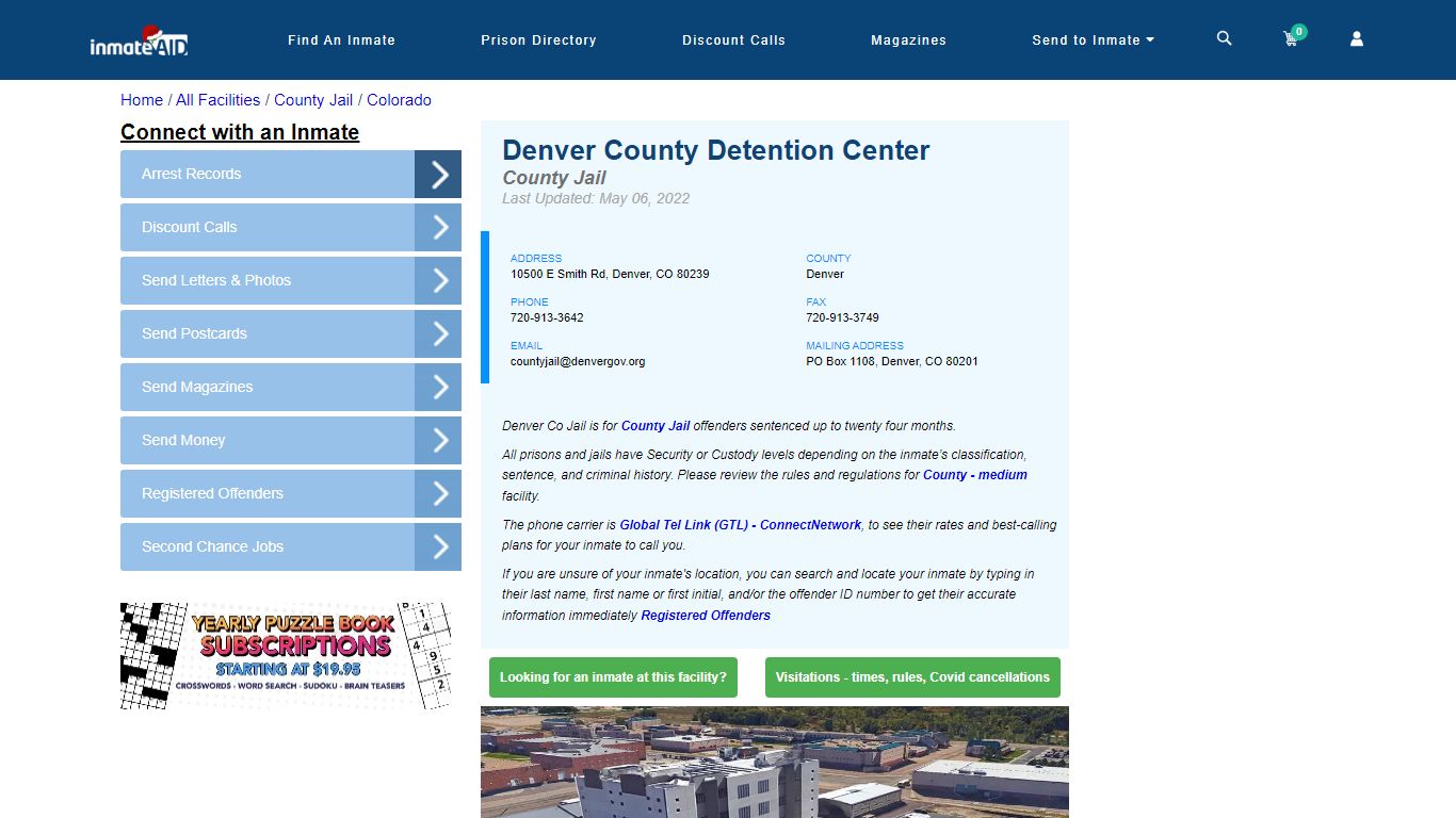 Denver County Detention Center - Inmate Locator - Denver, CO